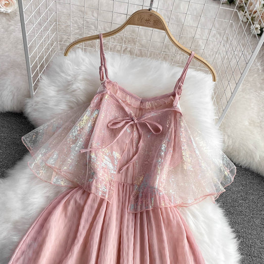 Cute A Line Fashion Dress Pink Summer Dress RF0088