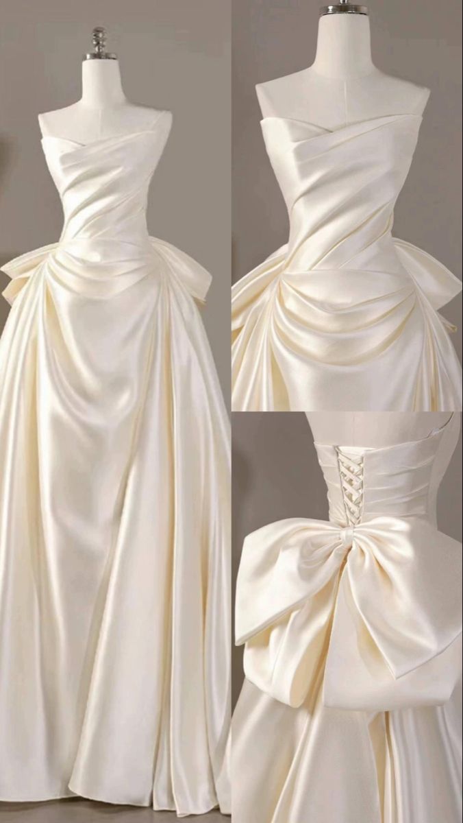 Brautkleider im Retro-Stil der 1950er Jahre: Meerjungfrauen-Trägerlos mit plissiertem Satin, auch in kleinen/großen Größen erhältlich, für Frühling/Sommer-Hochzeiten, AB1480