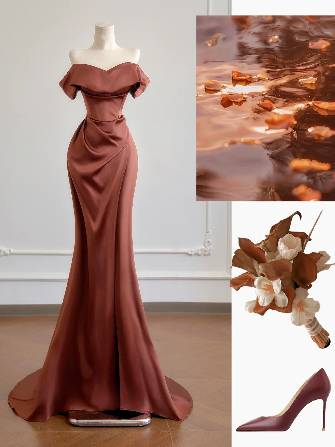 Glamouröses Meerjungfrauen-Abendkleid mit schulterfreiem Ausschnitt und kurzen Ärmeln, langes formelles Abendkleid, Geburtstagskleid N378