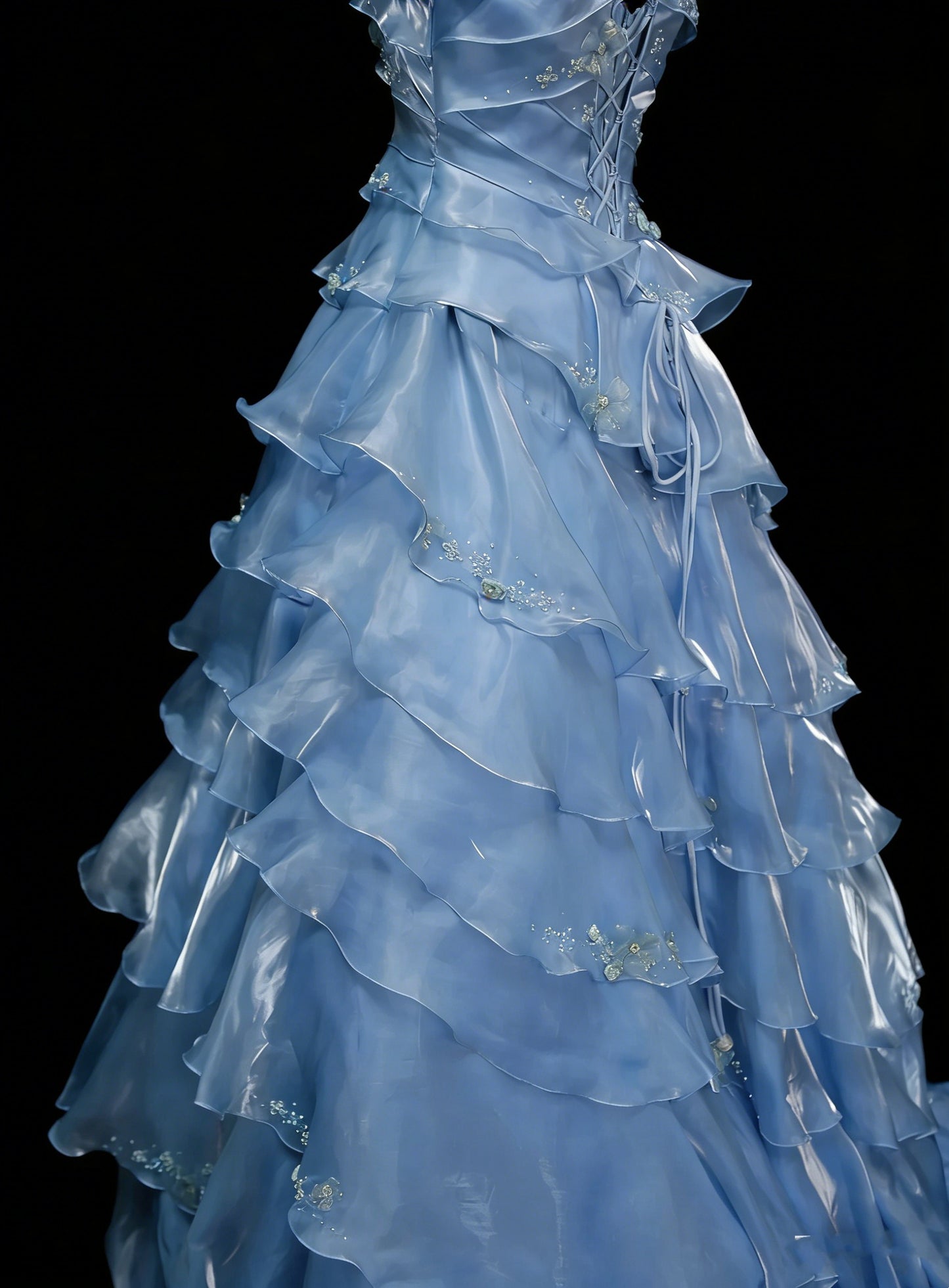 Vintage-Abendkleider, ästhetisches Ballkleid, quadratisch, hellblau, lang, inspirierendes formelles Partykleid N1828
