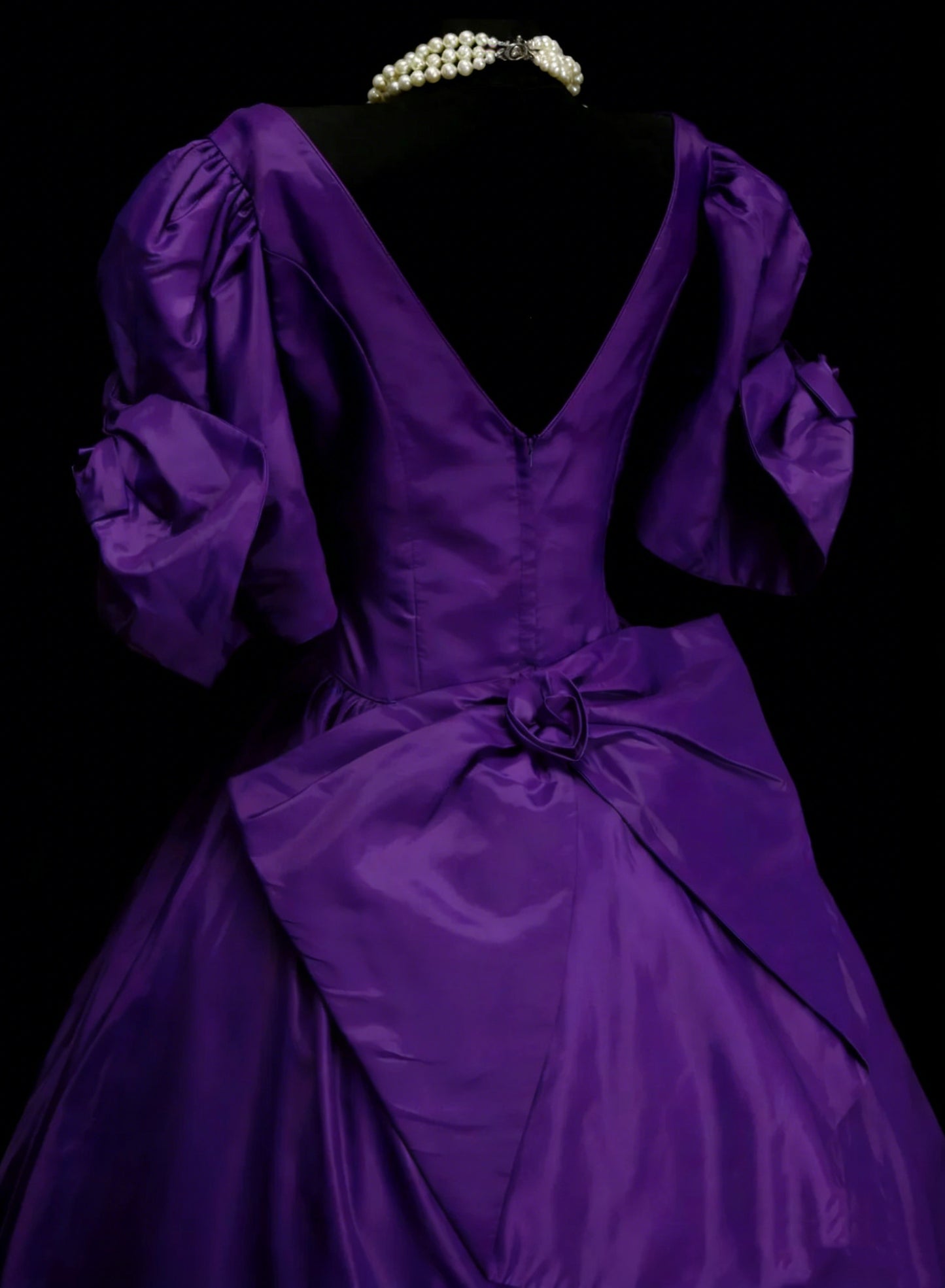 Vintage Ballkleider Ästhetik 1950er Jahre Retro Abendkleid Lila Midi Länge Satin Partykleid N2129