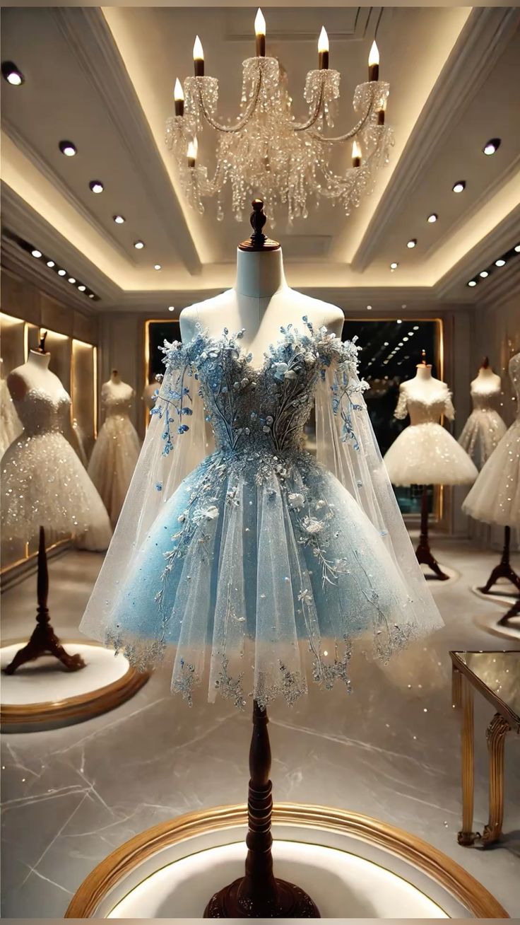 Elegantes Ballkleid schulterfrei hellhimmelblau Tüll mit Applikationen kurzes Hoco-Party-Kleid Ideen für den 18. Geburtstag Homecoming-Kleider RB4113
