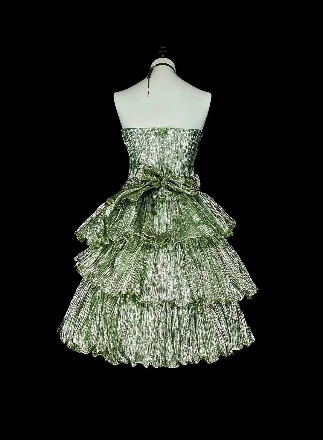 Robe de bal bustier verte courte pour le retour au lycée Robes de cocktail Hoco N3074