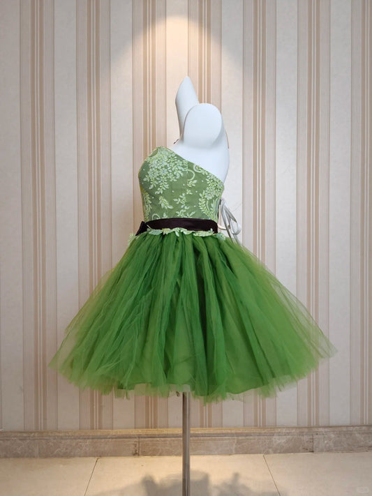 Cute Ball Gown Sweetheart Green Tulle Short Mini Party Dress Cocktail Homecoming Dresses N4210