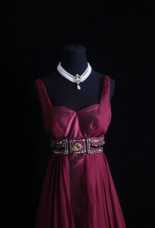 Retro A Line Sweetheart Chiffon With 90s Beaded Bodice Long Prom Dresses Inspo 18th Birthday Outfits Formal Dress N492