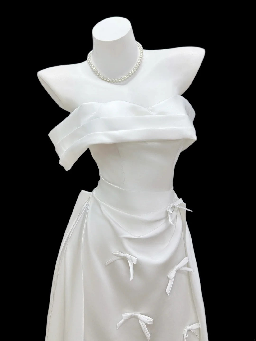 Stylish A Line Off The Shoulder White Long Floor Length Prom Dresses Inspo Evening Outfits RB4464
