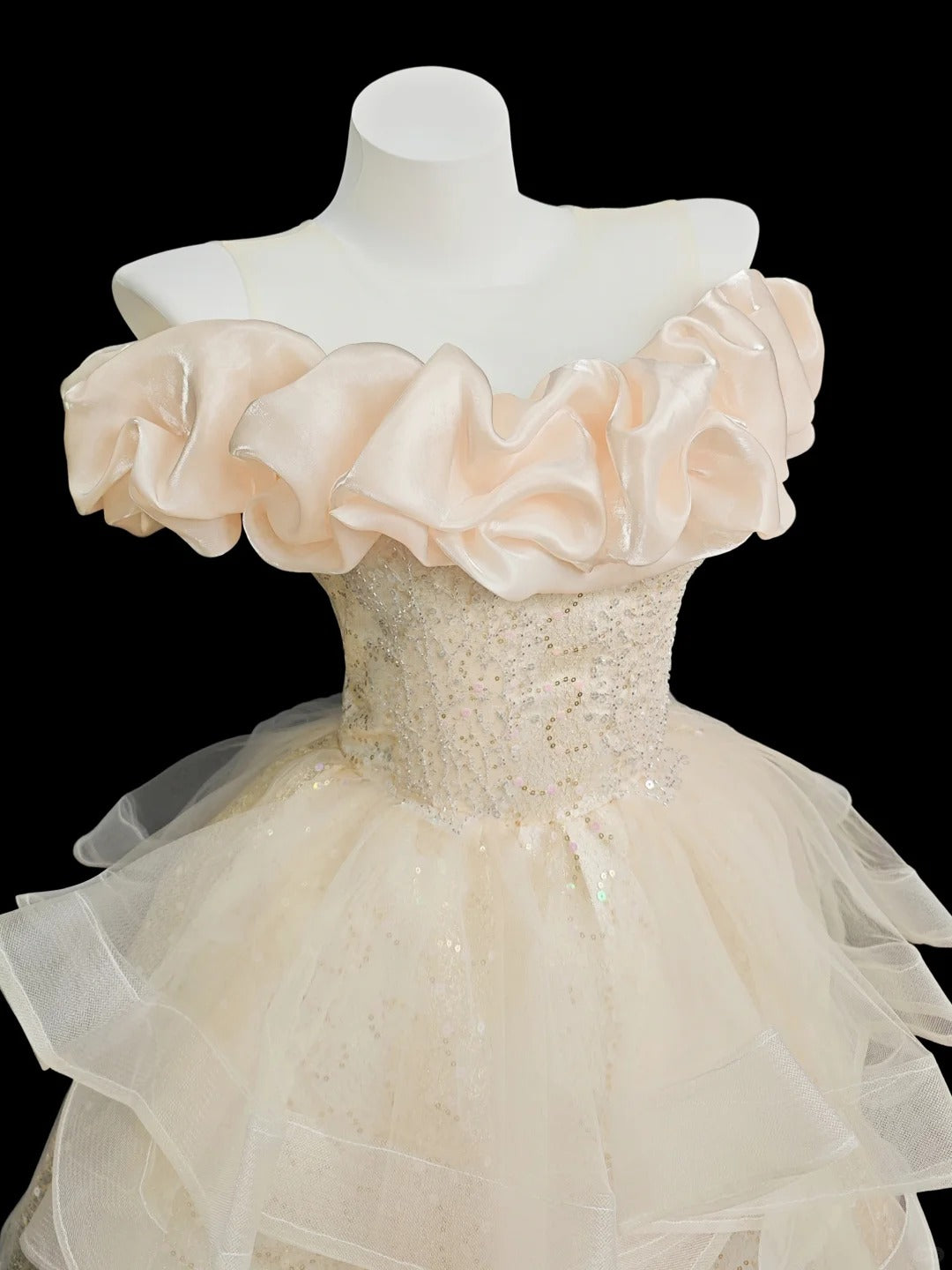 Elegantes Ballkleid schulterfrei, Inspo Ideen, kurze Mini-Party-Cocktailkleider, Heimkehrkleider N4535