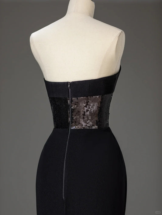 Beautiful Mermaid Sweetheart Black Tie Dress Long Prom Dresses Inspo Formal Outfits RB3993