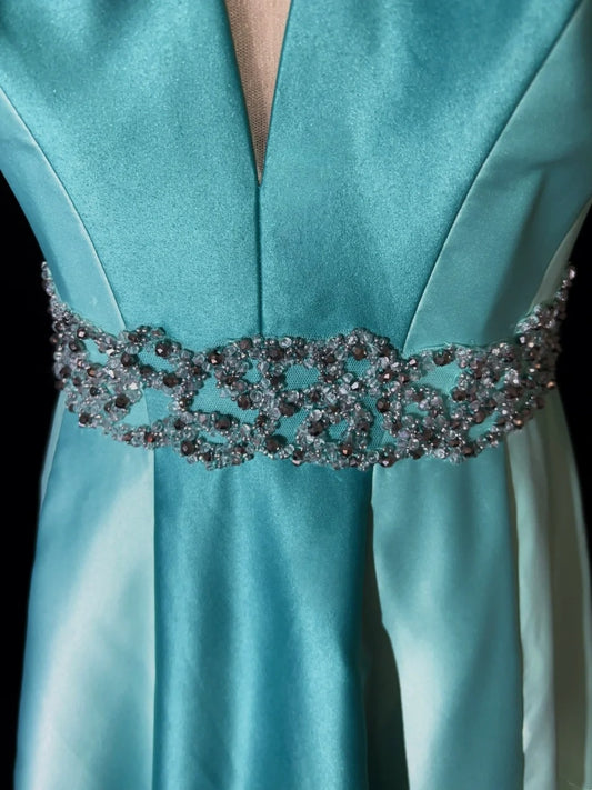 Vintage Prom Dresses Inspo A line Sweetheart Tiffany Blue With Beading For Women Formal Dress N3236