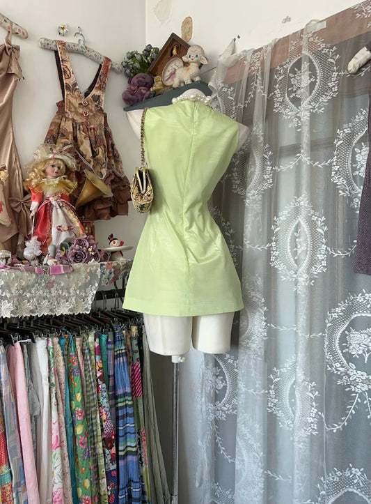 Vintage A line Green 9th Grade Short Senior Inspo Birthday 16th Party Outfits Homecoming Dresses RB3950