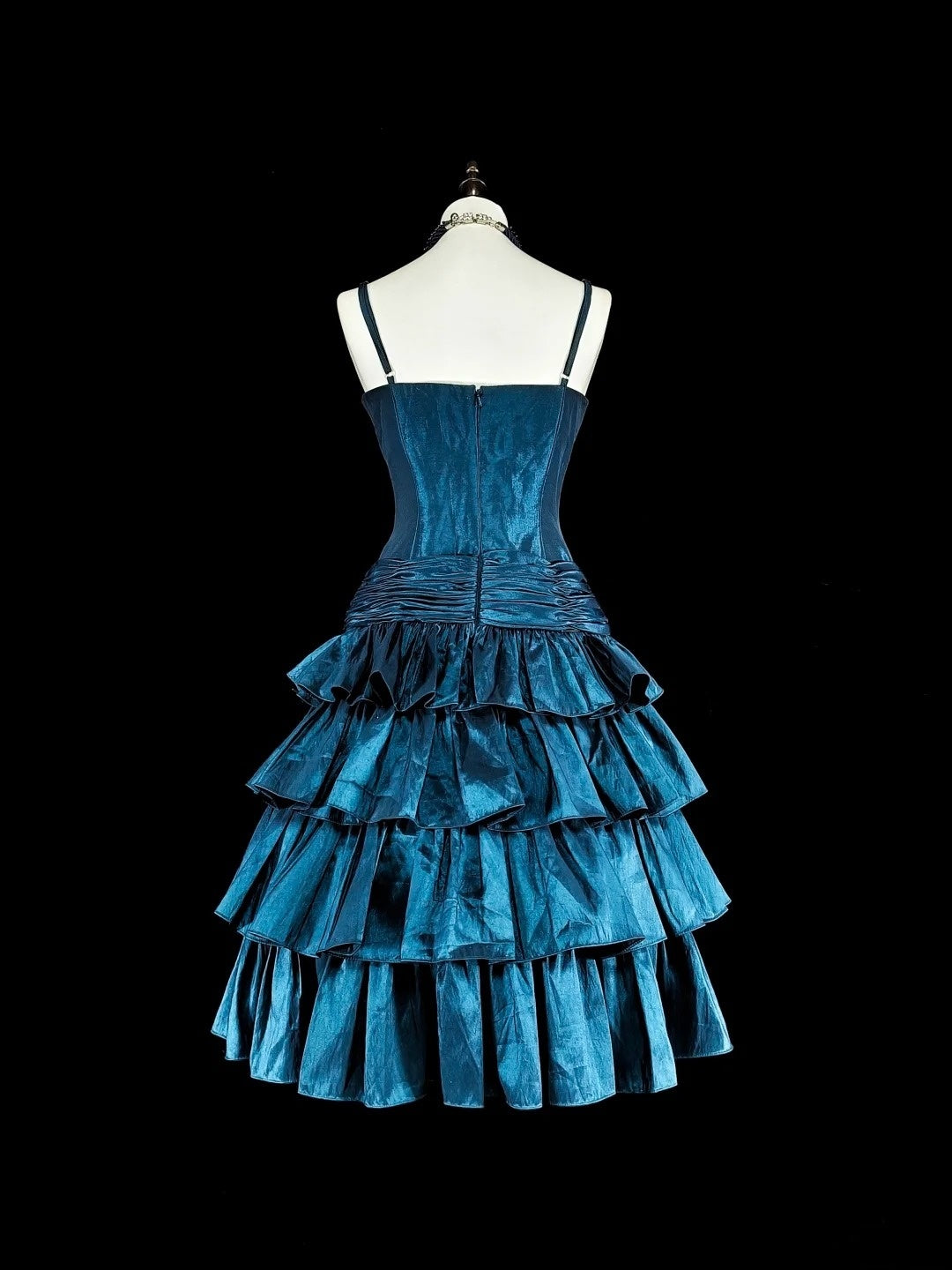 Pretty Ball Gown Spaghetti Strap Navy Blue Short Mini Homecoming Dresses Hoco Gowns N2709