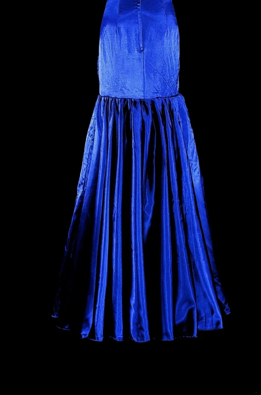 Vintage-Abendkleider, ästhetisches Meerjungfrauen-Trägerloses königsblaues Perlenkleid, klassisches Inspirations-Partykleid N2005