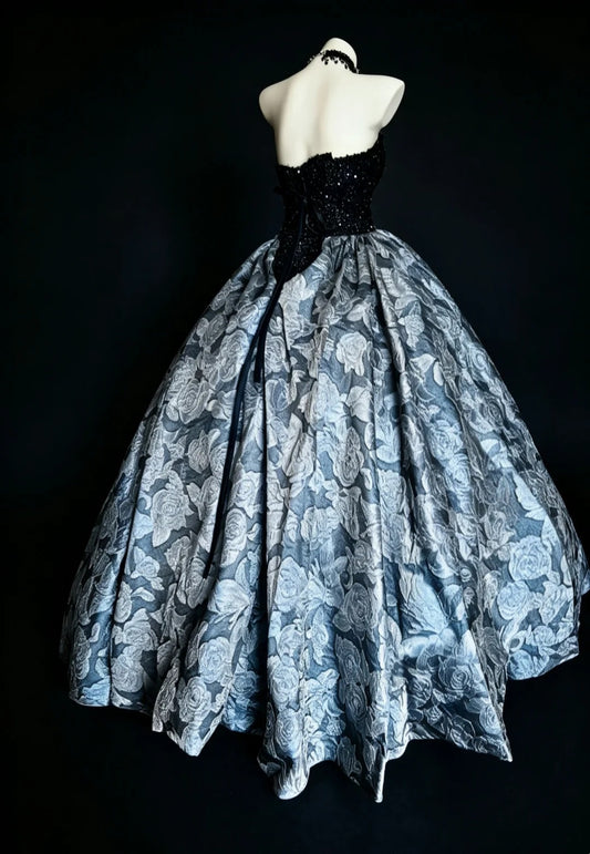 Sweet Ball Gown Sweetheart Blue Satin Sweet 16 Dresses Quinceanera Dress Long 15 Vestidos De Fiesta N4202