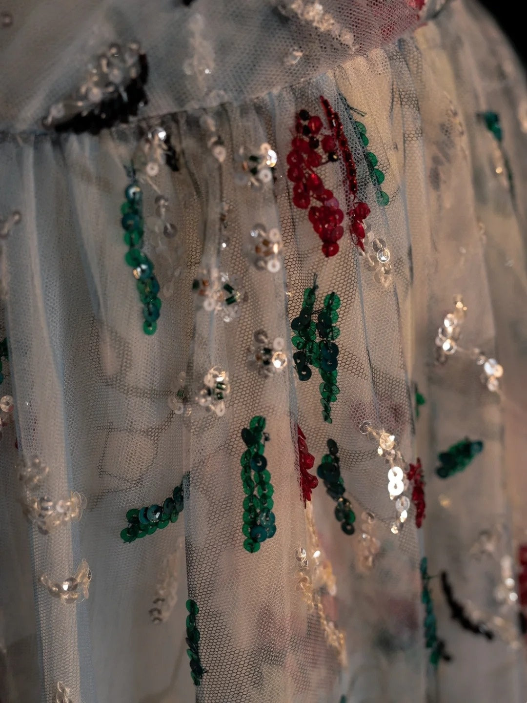 Elegantes, langes A-Linien-Abendkleid mit V-Ausschnitt aus floralem Tüll für Teenager, formelle Abendgarderobe N1083