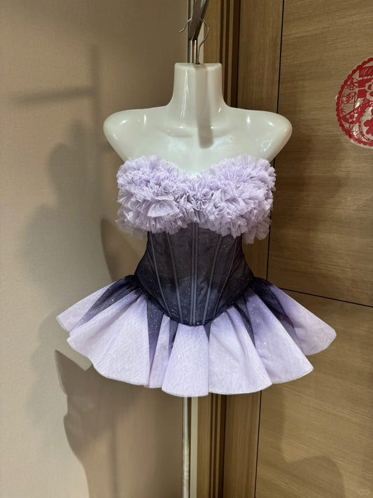 Cute Ball Gown Sweetheart Lilac Tulle Short Night In Rio Inspo Hoco Dress Ideas Homecoming Dresses RB4041