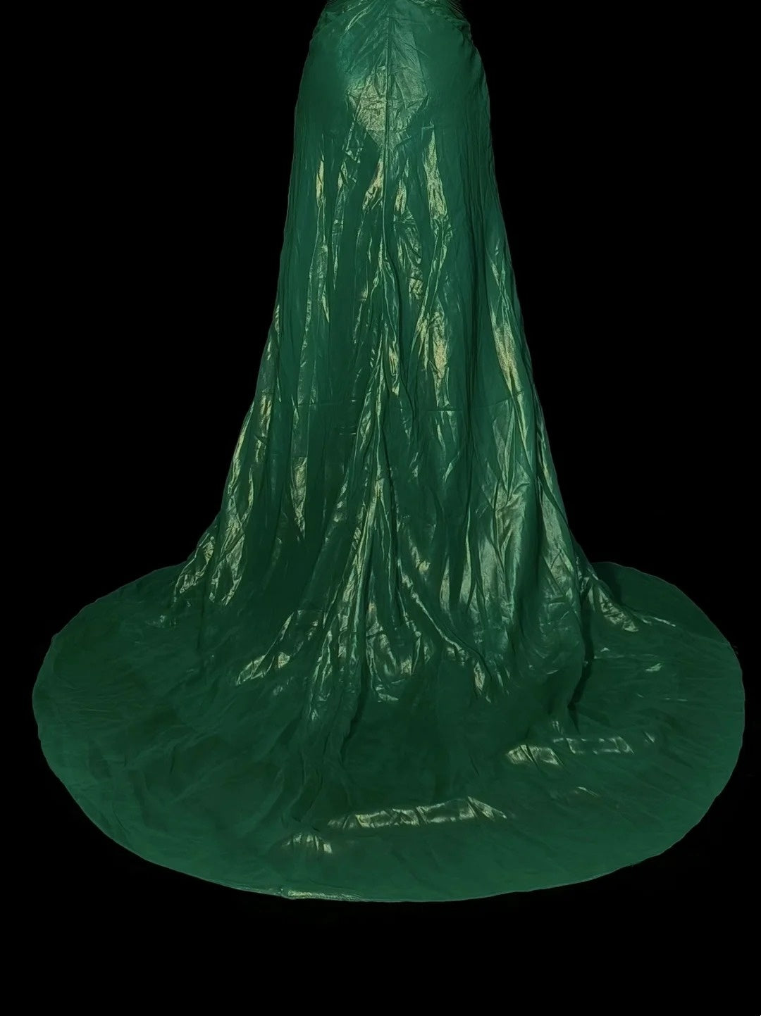 Vintage Mermaid V Neck Dark Green 90s With Ruffles Beaded Long Summer Prom Dresses Senior High Schools Formal Party Dress N1427