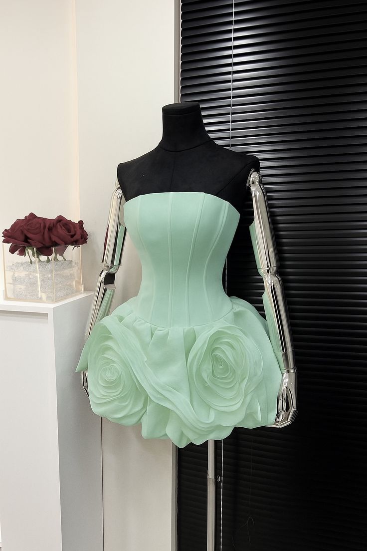Robe de bal mignonne bustier vert menthe courte Night In Rio Inspo Idées de robes de soirée Hoco Robes de bal RB4072