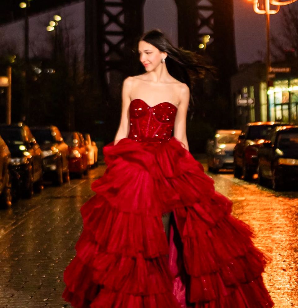 Classy Ball Gown Sweetheart Red Sequins Long Prom Dresses Inspiration Trending Prom Gowns Formal Prom Dress B270