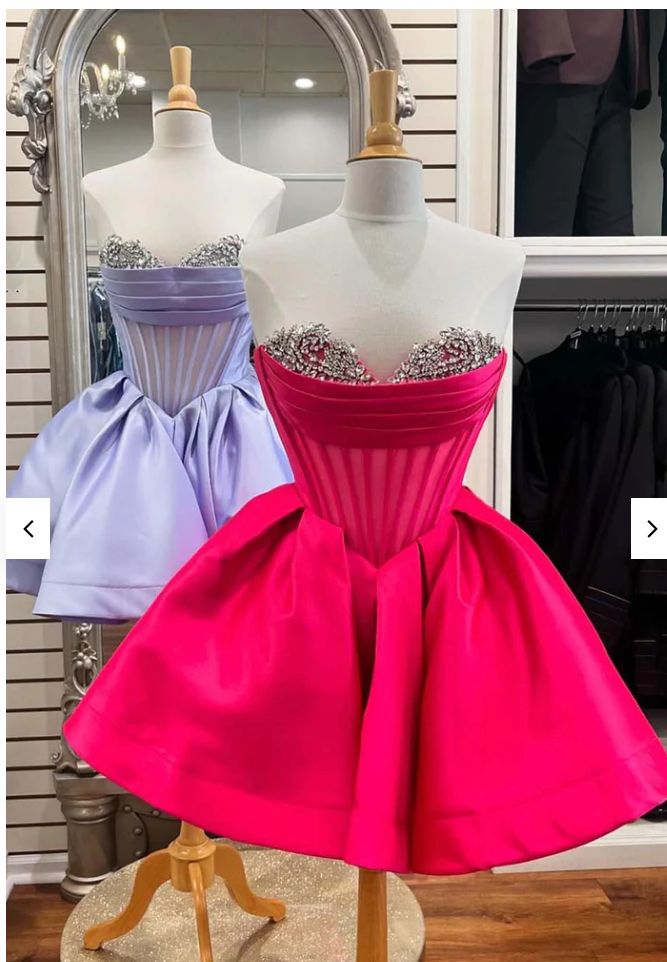 Sweet 16 dress inspo Hoco dress Ball Gown Sweetheart Red Short Mini Homecoming Dresses Inspo Graduation Outfits RB6736