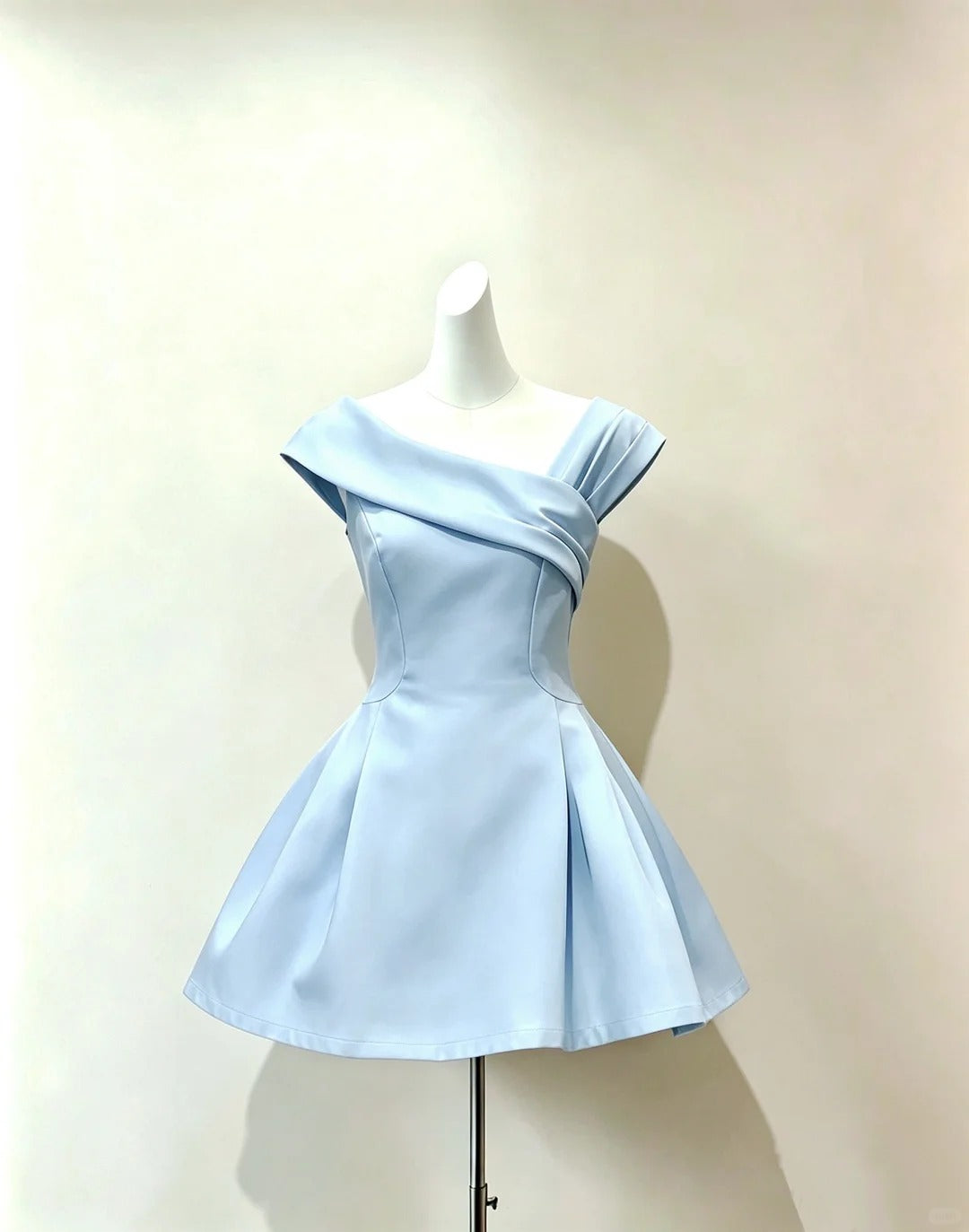 Cute Ball Gown Blue Satin Mini Short Cocktail Homecoming Dresses Ideas Hoco Outfits RB4859