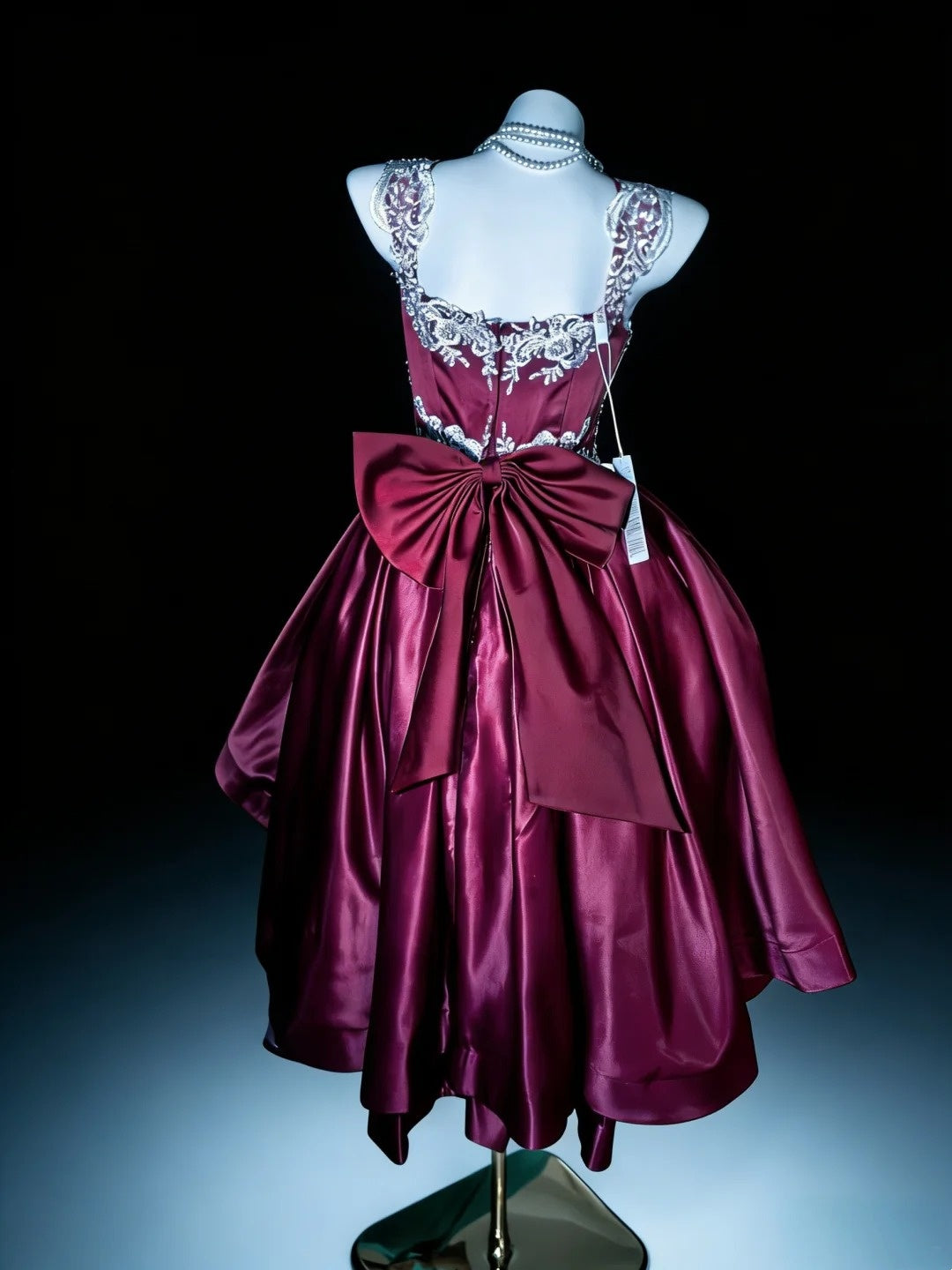 Prinzessin Ballkleid Sweetheart High Low Burgund Kurze Heimkehrkleider Hoco Kleider N3056