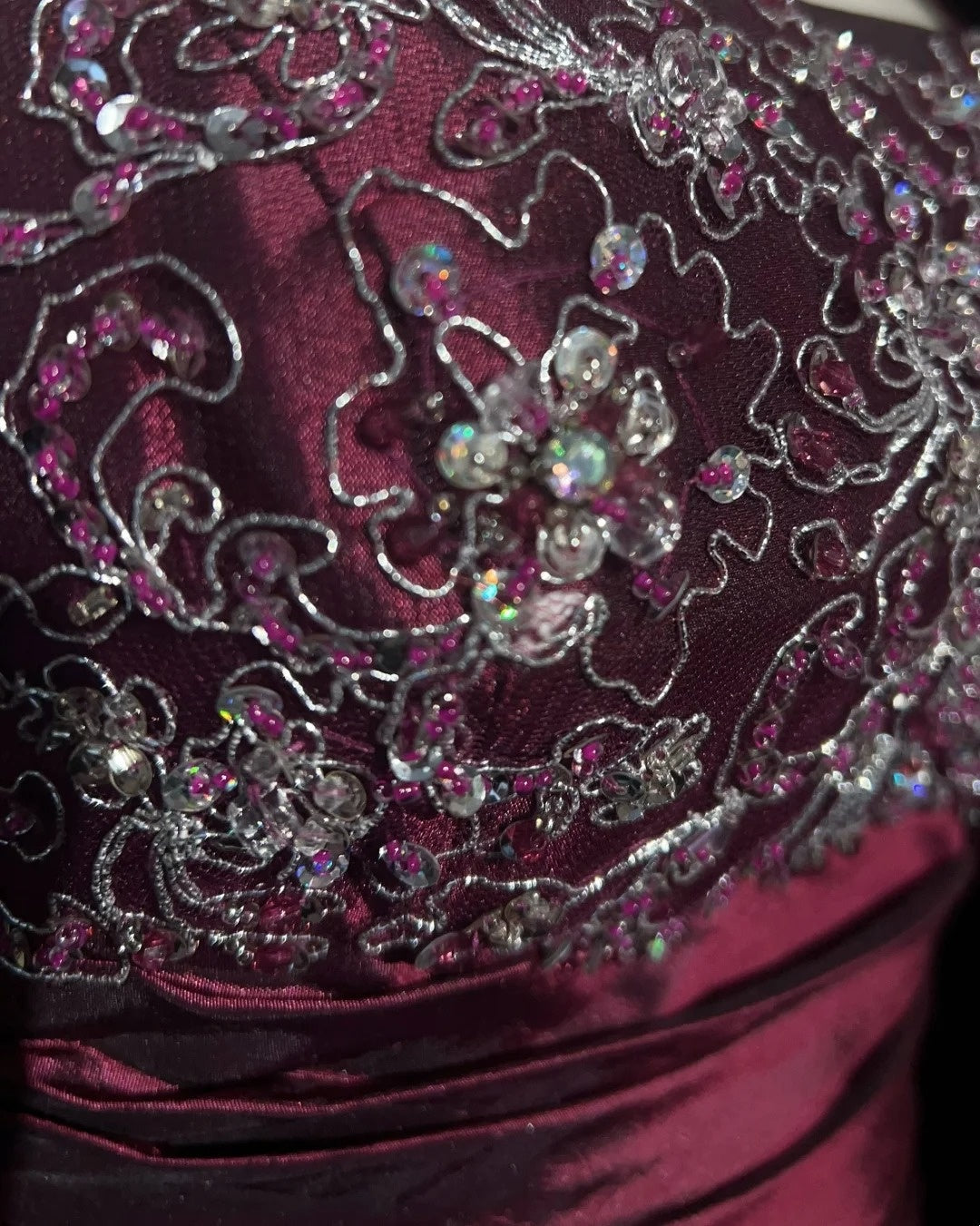 Vintage Abschlussballkleider Ballkleid Spaghettiträger Fuchsia Ärmellos Taft 90er Langes Abendkleid N2878