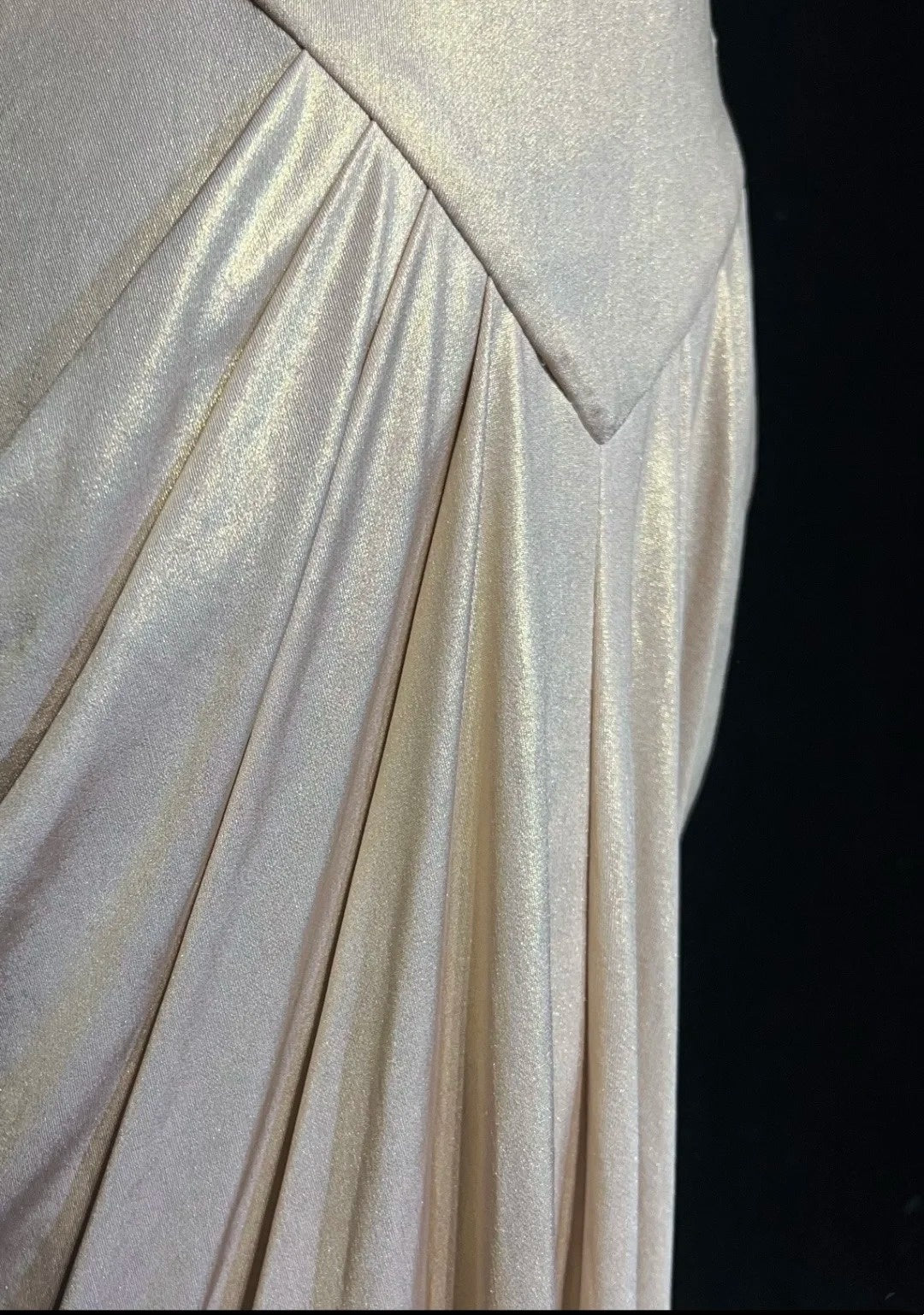 Elegantes Scheidenkleid mit V-Ausschnitt, champagnerfarbenem Chiffon mit plissiertem Oberteil, langes Ballkleid N2737