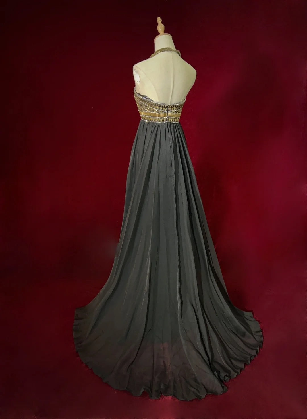 Bescheidene Ballkleider Inspo A-Linie Sweetheart Schwarz Chiffon Mit Perlen Für Damen Festliches Kleid N3215