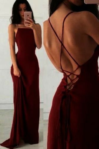 Burgunderfarbenes Meerjungfrauen-Kleid mit Spaghettiträgern, sexy, elegant, lang, für Partys und Abschlussbälle, AB1622