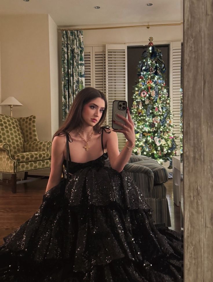 Vintage Ball Gown Spaghetti Strap Black Lace 90s Prom Dresses For Teens Formal Dress Party Outfits Prom Gowns AB1072