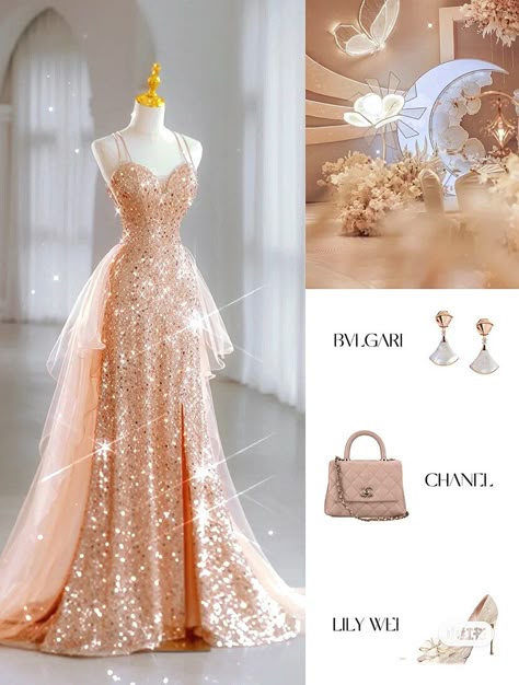 Luxury Evening Dresses Train Bride Beach Party Gold Sequins Douber Straps Prom Dresses Formal Gowns AB520