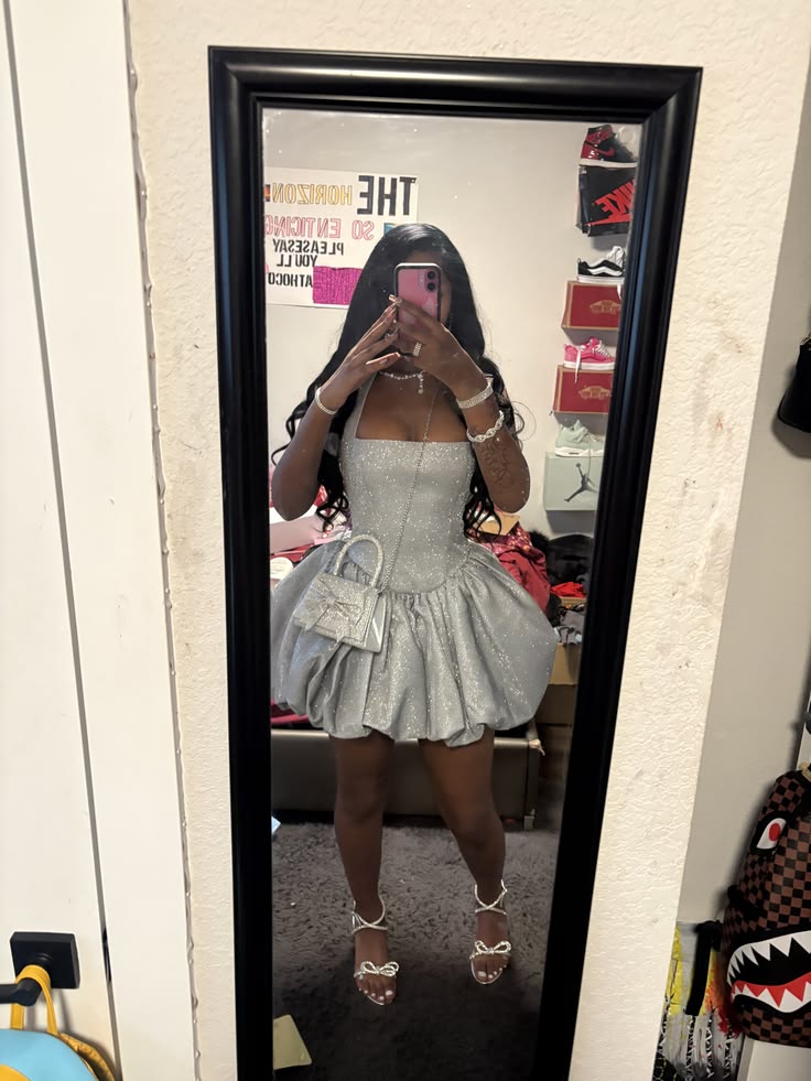 Glitter Ball Gown Halter Sequin For Black Girls Mini Short Hoco Party Birthday Dress Ideas Homecoming Dresses RB4093
