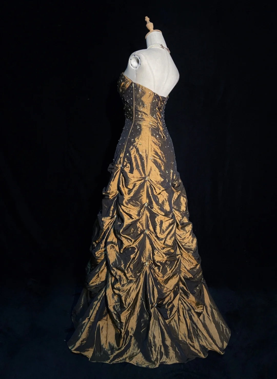 Vintage Prom Dresses Inspo Ball Gown Sweetheart Olive Green With Beading For Women Formal Dress N3261