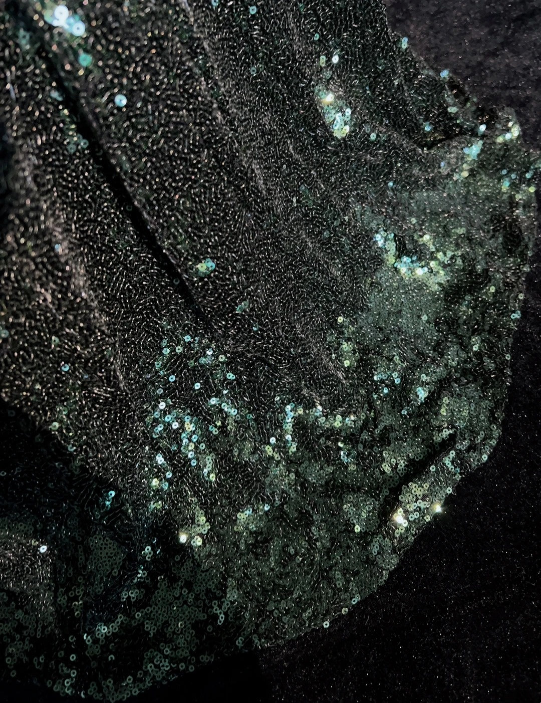 Glitzernde Abschlussballkleider Inspo Meerjungfrau 90er Rundhalsausschnitt Dunkelgrün mit Schlitz für Damen Abendkleid N3271