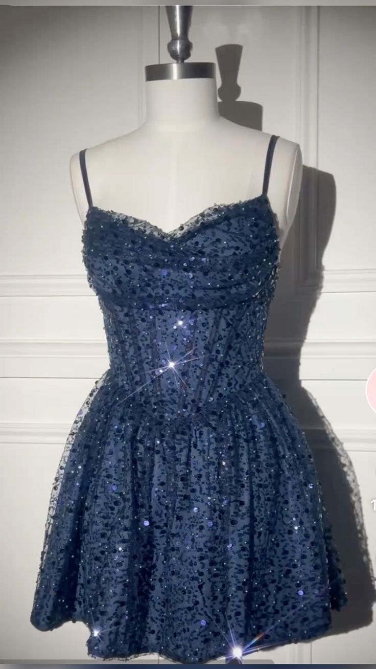 Sweet 16 dress inspo A Line Navy Blue Short Mini Hoco & Homecoming Dress Inspo Graduation Dresses RB6639