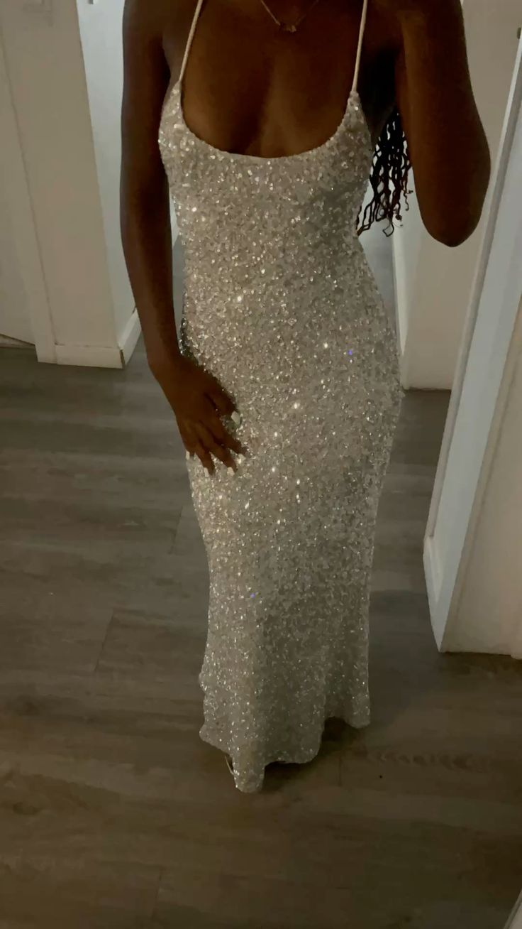Elegantes Meerjungfrauen-Spaghettiträger-Pailletten-Abendkleid zum 18. Geburtstag, Ballkleider N2793