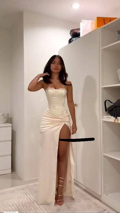 Elegant Mermaid Sweetheart Satin Baddie Cruise Ship Formal Night Evening Dresses Long Birthday Outfit RB3816