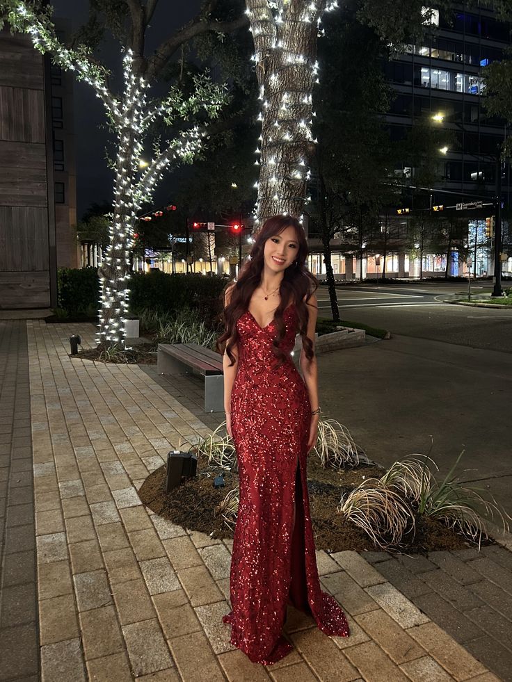 Robe de soirée sirène à paillettes bordeaux foncé, bretelles spaghetti, sequins, longue robe de bal de promo, robe de 18e anniversaire AB1282