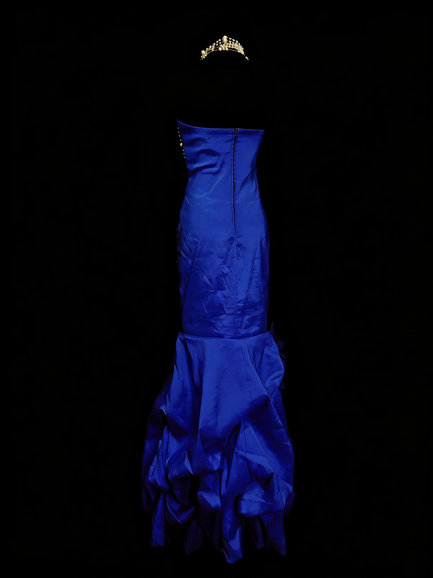 Robe de soirée sirène bustier bleu royal, style modeste, idéale pour les bals de fin d'année des adolescentes (N1157)