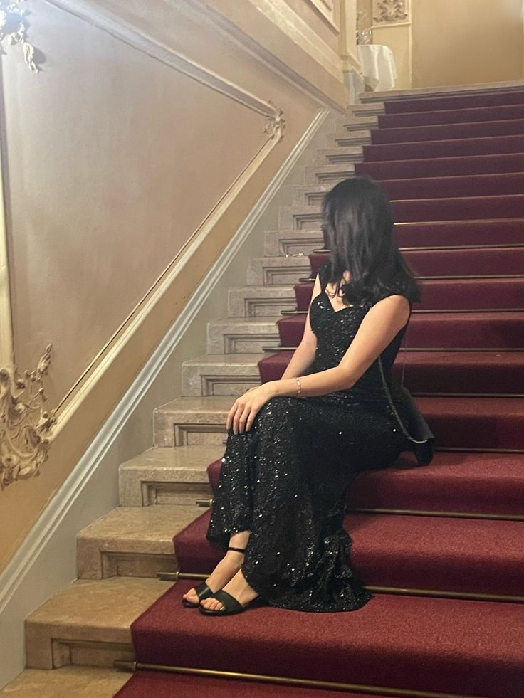 Schlichtes Meerjungfrauen-Abendkleid mit Pailletten in Schwarz – Inspiration für Teenager, festliche Kleider, Party-Outfits, Ballkleid AB1126