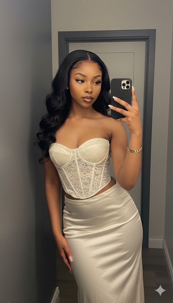 Robe de bal sirène modeste pour femme, robe de soirée 2 pièces en satin ivoire et dentelle, robe de cérémonie pour un 18e anniversaire AB778