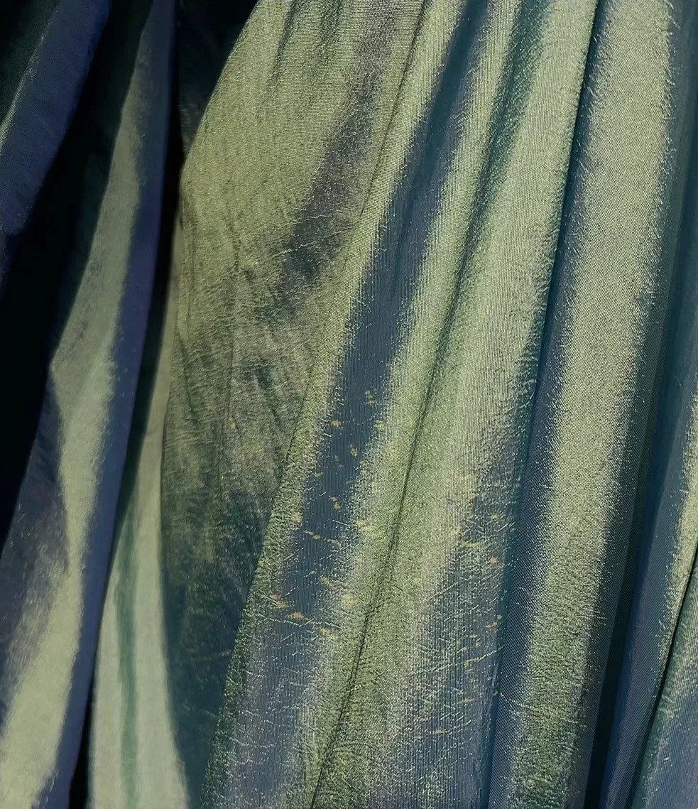 Élégantes robes de bal sirène en taffetas vert bustier perlé sans manches longue robe de soirée N2896