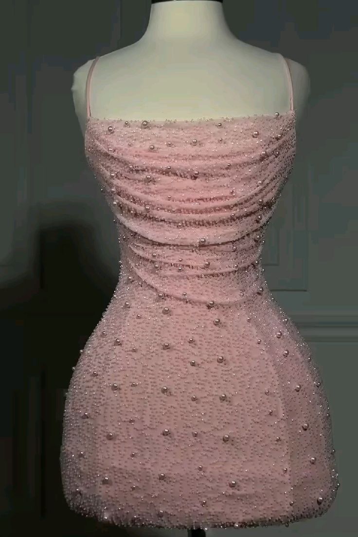 Sexy Scheide Spaghettiträger Pink Für Damen Pailletten Mini Senior Inspo Kurze Geburtstagsoutfits Formelle Heimkehrkleider RB3052