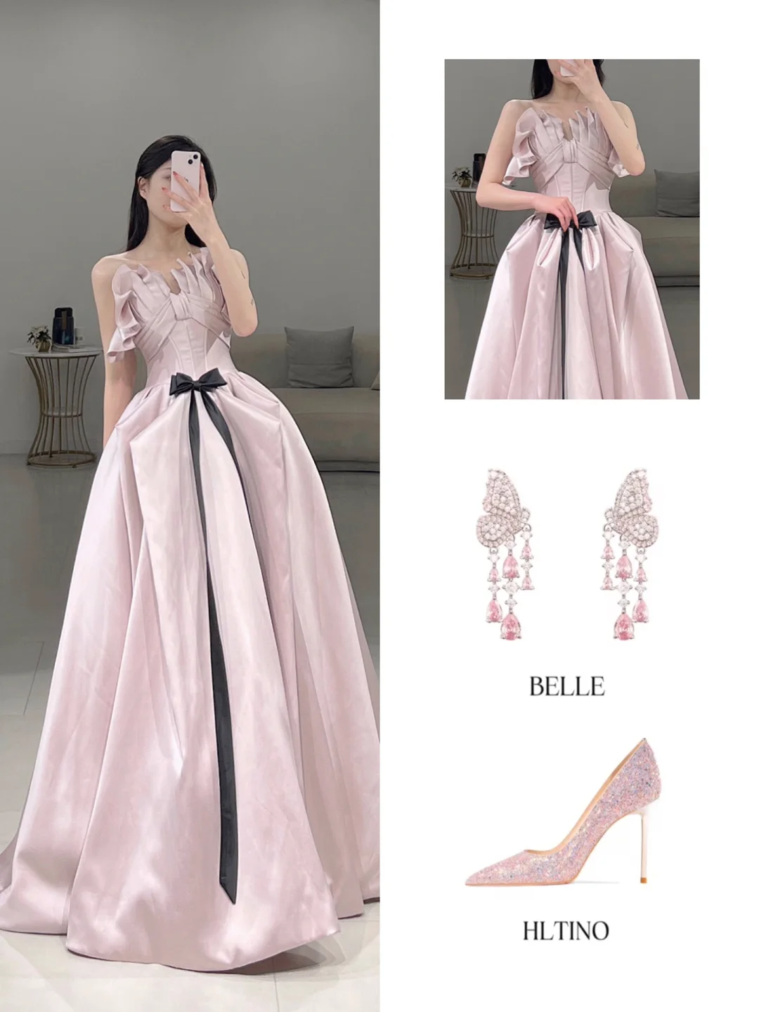 Elegant A Line Strapless Pink Satin Floor Length Prom Dress Inspiration Long Prom Dresses A108