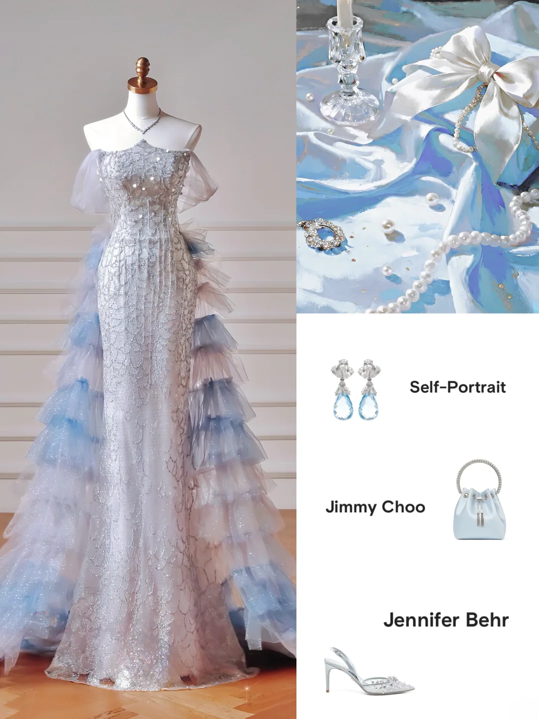 Funkelnde, ästhetische Meerjungfrauen-Abendkleider, trägerlos, blau mit plissierten Quasten, Inspiration, beeindruckendes langes Party- und Abendkleid für Teenager und Gymnasien AQ033