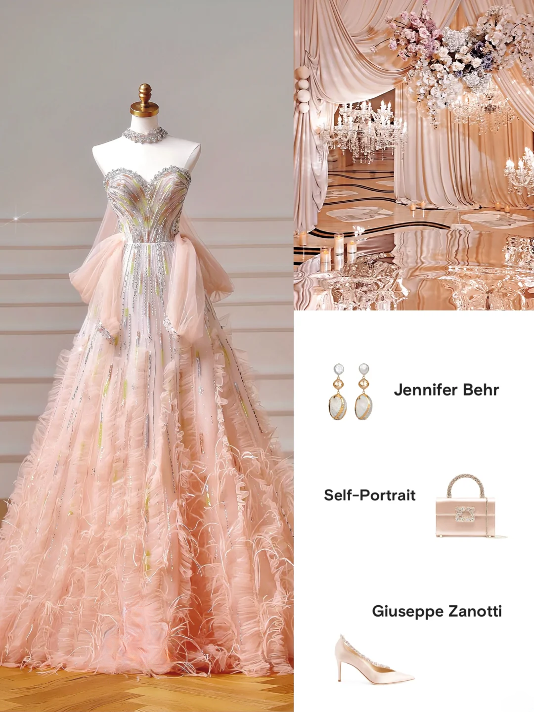 Funkelnde Ballkleider, ästhetisches Ballkleid mit Herzausschnitt, Ombré-Rosa mit Perlen und Federn, inspirierendes langes Partykleid für Teenager und Gymnasien AQ046
