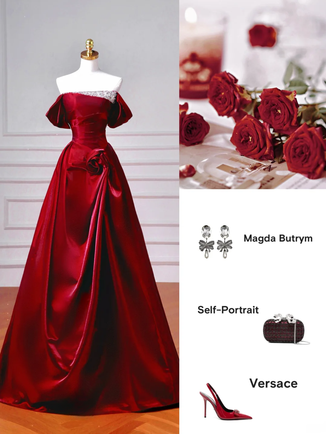 Elegantes Ballkleid, schulterfrei, burgunderrot, lang, formell, festlich, für Abschlussball, Abendveranstaltung, Dinnerpartys, AQ093
