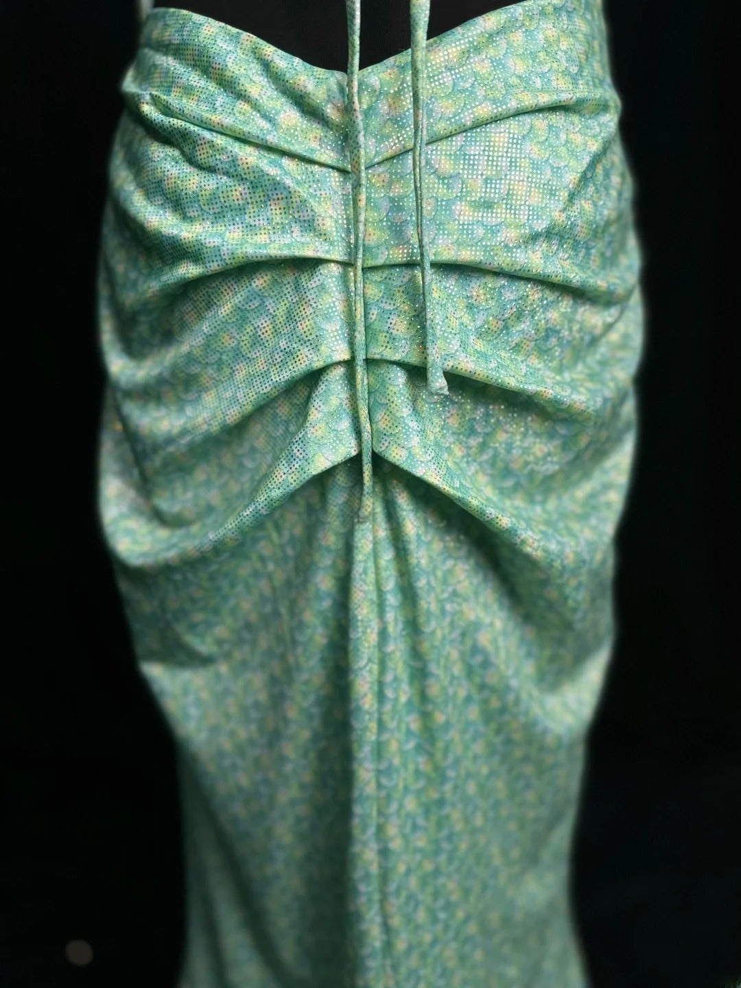Modest Prom Dresses Mermaid Spaghetti Strap Green Backless Sequin Long Party Dress Formal Outfits RB5940
