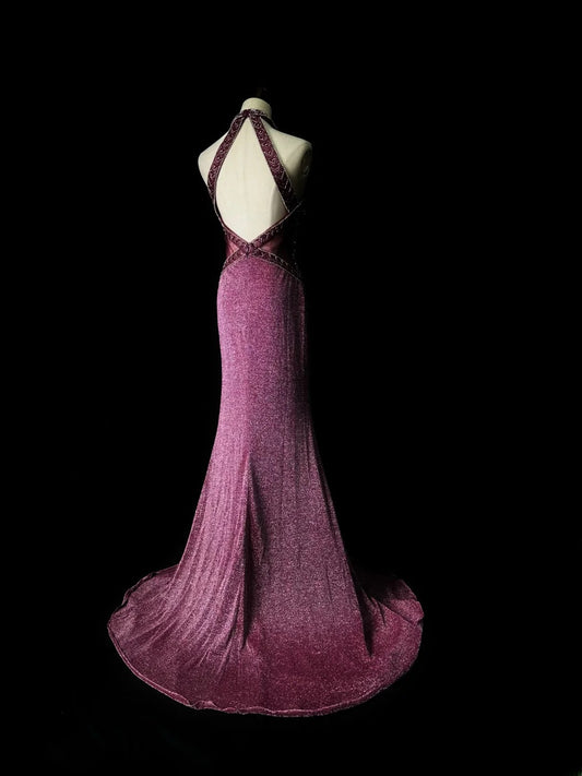 Vintage Prom Dresses Mermaid Jewel Neck Backless Sequin With Beads Long Party Gown Formal Outfits RB5988