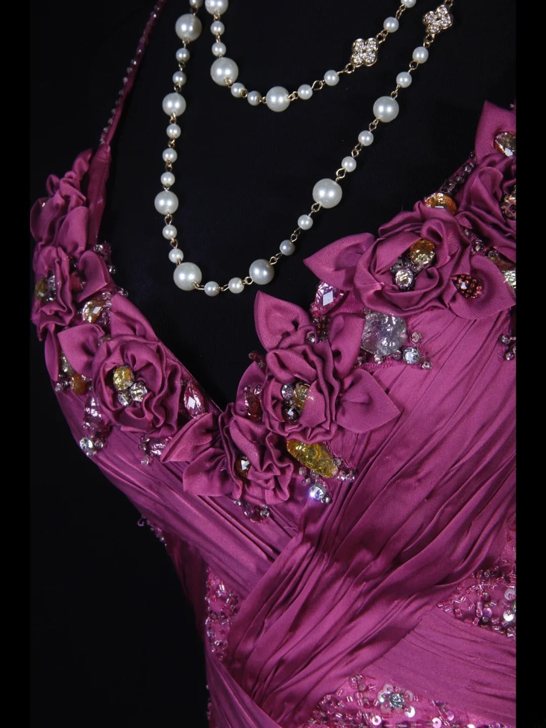 Robe de bal élégante années 1950, coupe trapèze, bretelles spaghetti, tulle couleur raisin, robe de soirée longue AS249